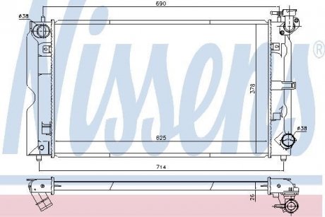 Радиатор COROLLA 01- 1,4D4D.. NISSENS 646857