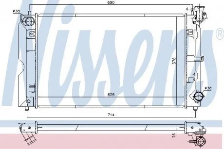 Радиатор COROLLA 01- 1,4D4D.. NISSENS 646857