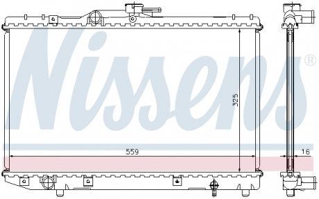 Радиатор, охлаждение двигателя NISSENS 64773