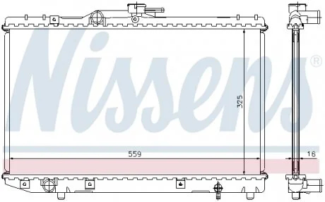 Радиатор, охлаждение двигателя NISSENS 64773