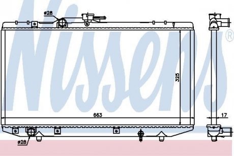 Радиатор, охлаждение двигателя NISSENS 64843