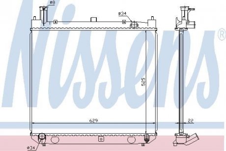 Радіатор, охолодження двигуна NISSENS 64858A