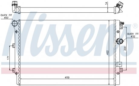 Радиатор охлаждения NISSENS 65015