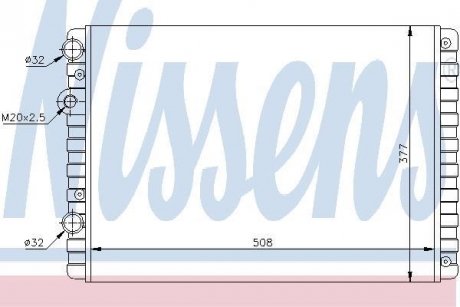 Радіатор, охолодження двигуна NISSENS 652321