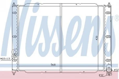 Радиатор, охлаждение двигателя NISSENS 65239
