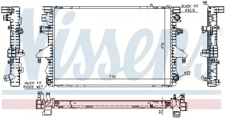 Фото радиатор охлаждения NISSENS 65283A Радиатор охлаждения NISSENS 65283A