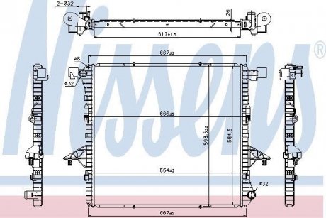 Радиатор охлаждения NISSENS 65298