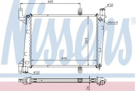Радиатор, охлаждение двигателя NISSENS 65561A