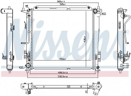 Радіатор двигуна NISSENS 666216