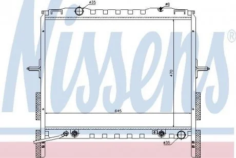 Фото радиатор, охлаждение двигателя NISSENS 66657 Радиатор, охлаждение двигателя NISSENS 66657