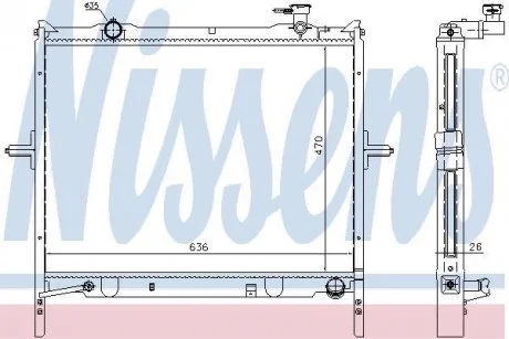 Радиатор, охлаждение двигателя NISSENS 66767