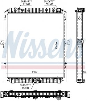 Радиатор двигателя, главный NISSENS 67176
