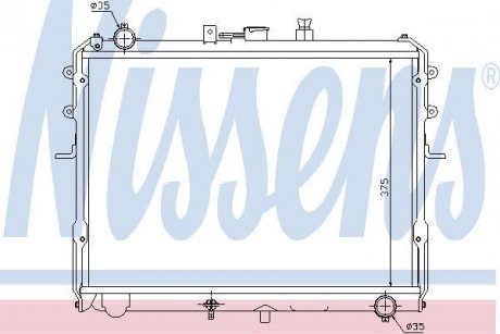 Радіатор, охолодження двигуна NISSENS 67358