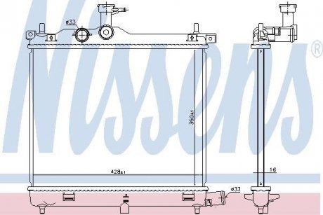 Радиатор i10 1,0/1,2.. NISSENS 675023