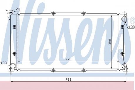 Радіатор, охолодження двигуна NISSENS 67701