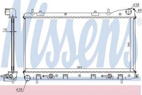 Радіатор, охолодження двигуна NISSENS 67707A