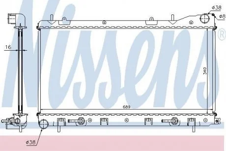 Радиатор, охлаждение двигателя NISSENS 67707A