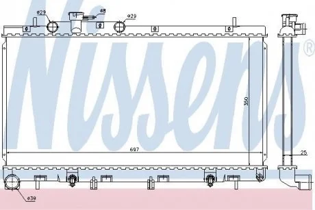 Радіатор двигуна SUBARU LEGACY III, OUTBACK 3.0 08.00-08.03 NISSENS 67729