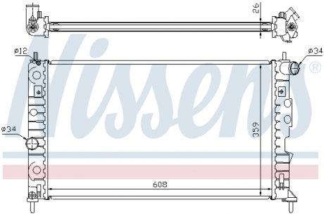 Радиатор NISSENS 68002A