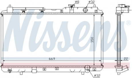 Радиатор NISSENS 68101A