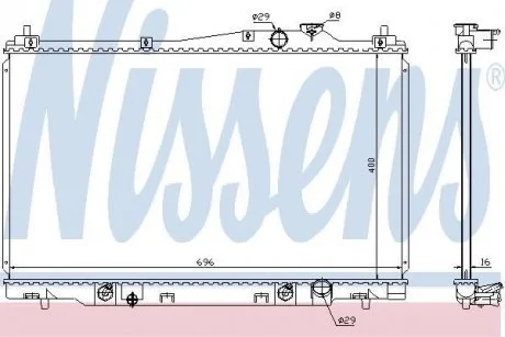 Радиатор, охлаждение двигателя NISSENS 68142