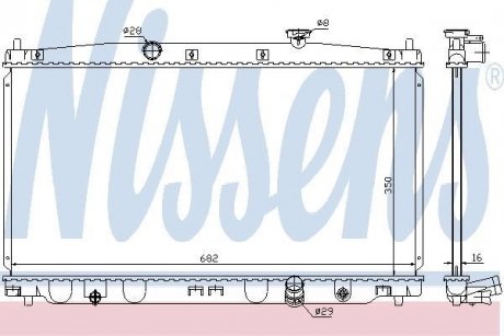 Радіатор, охолодження двигуна NISSENS 68148