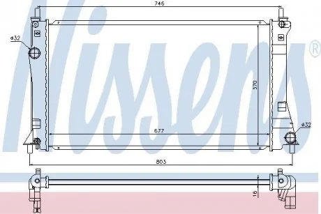Радиатор, охлаждение двигателя NISSENS 68528