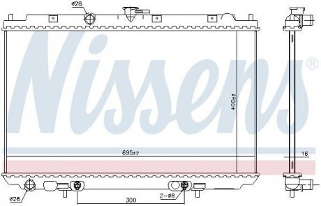 Радиатор ALMERA TINO 01- AUT.. NISSENS 68732