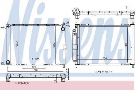 Радиатор кондиционера NISSENS 68757