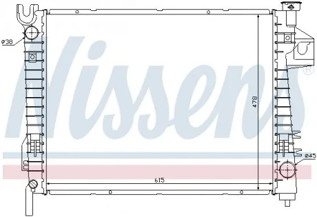 Радиатор, охлаждение двигателя NISSENS 69018