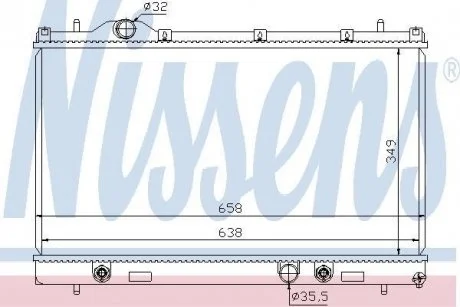Фото радиатор, охлаждение двигателя NISSENS 69209 Радиатор, охлаждение двигателя NISSENS 69209