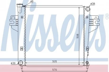 Радіатор, охолодження двигуна NISSENS 69212
