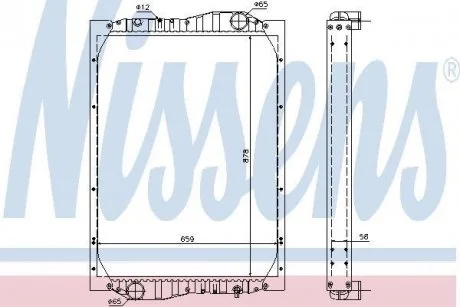 Радиатор, охлаждение двигателя NISSENS 69601A