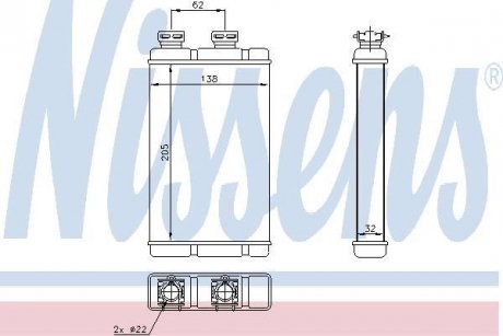 Радиатор печки NISSENS 70513