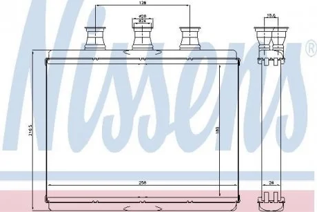 Фото радиатор печки NISSENS 70517 Радиатор печки NISSENS 70517