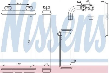 Радиатор печки NISSENS 70519