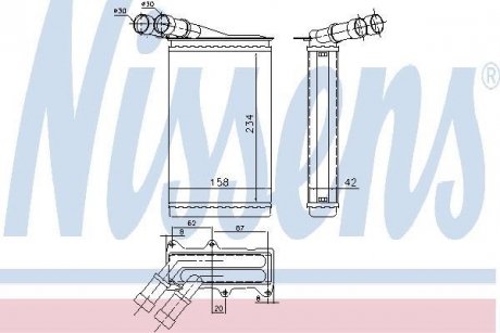 Радиатор печки NISSENS 71147