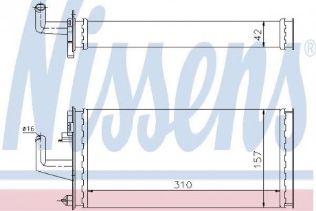 Радиатор печки NISSENS 71807