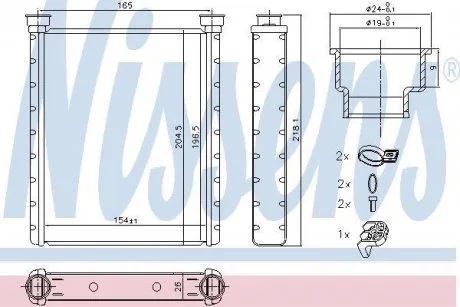 Радиатор отопителя NISSENS 72065