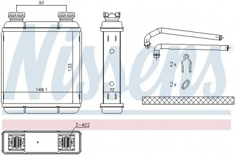 Фото радіатор пічки SMART NISSENS 72072 Радіатор пічки SMART NISSENS 72072