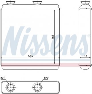 Радіатор опалювача салону NISSENS 72663