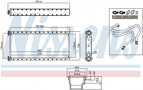 Радиатор отопителя NISSENS 73002