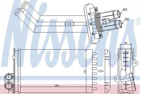 Радиатор печки NISSENS 73362