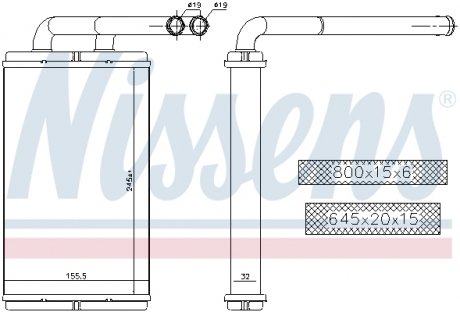 Радиатор печки NISSENS 73676