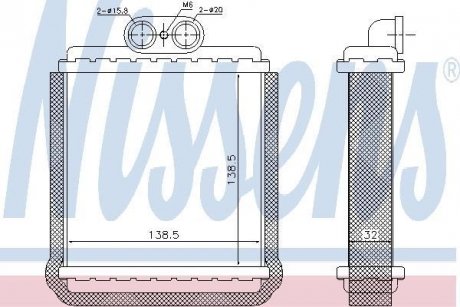 Радиатор печки NISSENS 73751