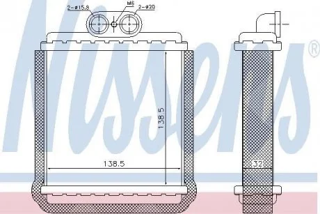 Фото радиатор печки NISSENS 73751 Радиатор печки NISSENS 73751