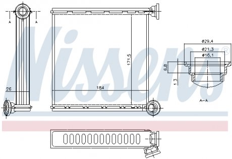 Радиатор отопителя NISSENS 73980