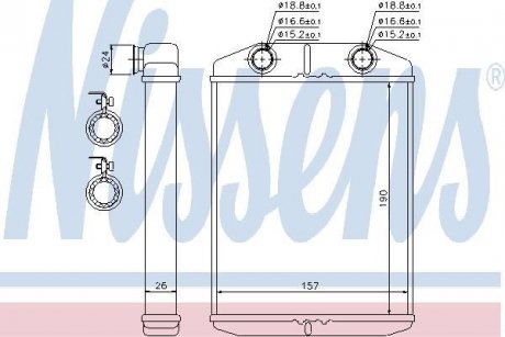 Радиатор отопителя NISSENS 76514