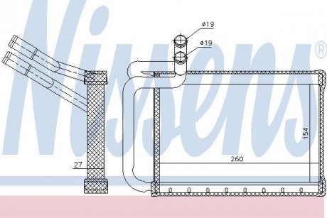 Радиатор печки H1 07-.. NISSENS 77635