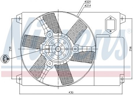 Вентилятор, охолодження двигуна NISSENS 85020